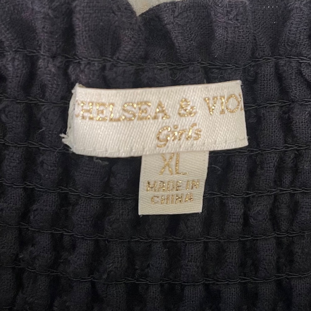 Chelsea and Violet "Smocked Ruffle skirt in Black" NWT - Picture 3 of 6